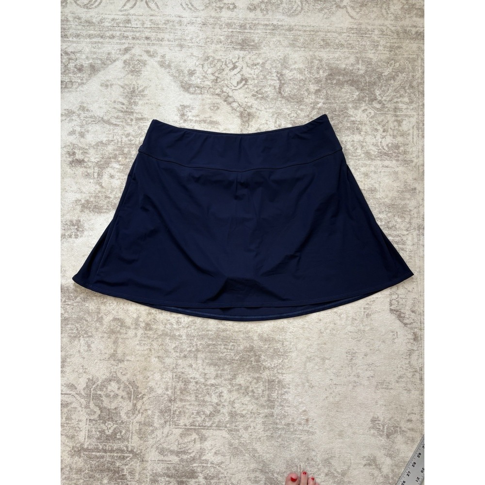 LL BEAN Women's Plus Size 22 Swim Skirt With Panty Inside Blue‎ Modest Beach
